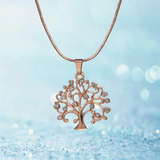 1Ct Round Cut Diamond Tree Design Floral Pendant 14K Rose Gold Finish NO CHAIN