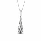 HoneyDew Tear Drop Fancy Pendant Valentines Gift 14k White Gold Finish NO CHAIN