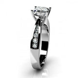 1.3ct Princess Cut Diamond Accent Solitaire Engagement Ring 14k White Gold Over