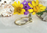 2ct Engagement Ring Pear Cut Diamond Solitaire Minimalist 14k Yellow Gold Finish