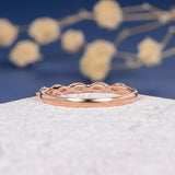 0.5ct Marquise Cut Diamond Infinity Eternity Wedding Band 14k Rose Gold Finish