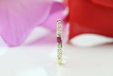 1.3ct Baguette Cut Pink Ruby Half Eternity Wedding Band Ring 14k YellowGold Over