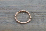 1ct Round Cut Diamond Wedding Band 18k Rose Gold Finish Stackable Half Eternity