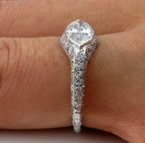 5Ct East West Marquise Cut Diamond Vintage Engagement Ring 14K White Gold Over