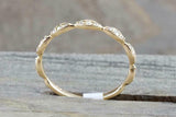 0.5ct Round Cut Diamond Wedding Band 14k Yellow Gold Over Anniversary Minimalist