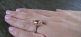 1.8ct Pear Cut Peach Morganite Engagement Ring 14k Rose Gold Finish Halo Bridal