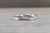 1ct Round Cut Diamond Wedding Band 14k White Gold Finish Twisted Rope Infinity