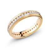 2ct Round Cut Diamond Wedding Ring Band Milgrain Eternity 14k Yellow Gold Finish