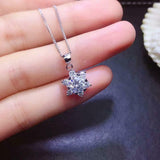 2ct Round Cut Diamond Cocktail Snowflake Pendant 14k White Gold Finish NO CHAIN