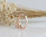 2ct Oval Cut Morganite Engagement Ring Diamond Halo Split Band 14k RoseGold Over