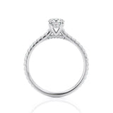 1.3ct Round Cut Diamond Engagement Ring 14k White Gold Finish Accents Solitaire