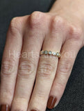 1ct Round Cut Moissanite Bezel Full Eternity Wedding Band 14k Yellow Gold Plated