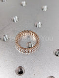 2ct Baguette Simulated Diamond Full Eternity Wedding Band 14k Rose Gold Plated