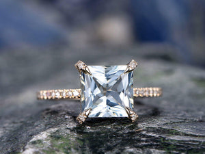 Princess cut store aquamarine