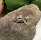 0.25ct Round Cut Black Diamond Wedding Band Ring Anniversary 14k White Gold Over