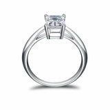 1.4ct Radiant Cut Diamond Engagement Ring Solitaire Women 14k White Gold Finish