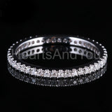 2ct Round Cut Moissanite Full Eternity Women Wedding Band 14k White Gold Plated