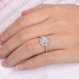 1ct Cushion Cut Diamond Engagement Ring Solitaire Floral 14k White Gold Finish