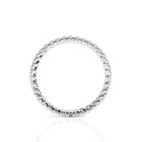 2Ct Round Cut Diamond Braided Rope Eternity Wedding Band 14K White Gold Finish