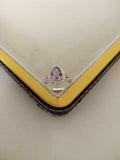 2ct Engagement Ring Pear Cut Purple Amethyst Split Shank Halo 14k WhiteGold Over