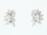 2ct Marquise Cut Diamond Floral Cluster Women Stud Earrings 14k White Gold Over