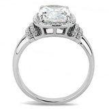 4Ct Cushion Cut Diamond Halo Round Accents Engagement Ring 14K White Gold Finish