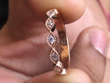 4ct Pear Cut Simulated Diamond Iced Full Eternity Wed Band 14k White Gold Plated