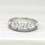 2ct Marquise Cut Diamond Engagement Ring Stackable Split Band 14k WhiteGold Over