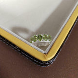 2.6ct Wedding Ring Band Oval Cut Green Peridot Five Stone 14k White Gold Finish