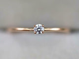 0.5ct Engagement Ring Round Cut Diamond Solitaire Design 14k Rose Gold Finish