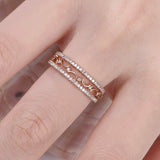 Trio Set Engagement Ring 1.9ct Round Cut VVS1D Diamond 14k Rose Gold Finish