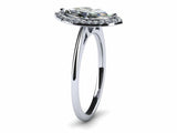 1.3ct Marquise Cut VVS1D Diamond Halo Solitaire Engagement Ring 14k Gold Finish