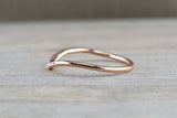 0.6ct Round Cut VVS1 Diamond Wedding Band 14k Rose Gold Finish Curved Minimalist