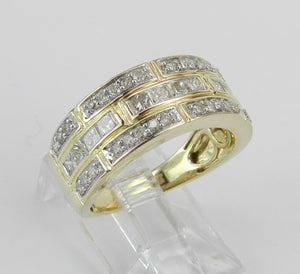 4ct Princess Cut Diamond Half Eternity Engagement Ring 14k Yellow Gold Finish