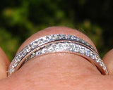 Trinity Anniversary Wedding Band 2.2ct Round Cut Diamond 14k White Gold Finish