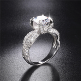 2.3ct Round Cut Diamond Engagement Ring 14k White Gold Finish Classic Solitaire