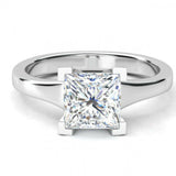 1.5ct Princess Cut VVS1D Diamond Solitaire Engagement Ring 14k Gold Finish New