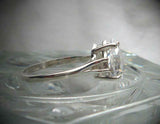 Split Shank Solitaire Engagement Ring 2ct Pear Cut Diamond 14k White Gold Finish