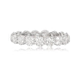 2ct Round Cut Moissanite Iced Full Eternity Wedding Band 14k White Gold Plated