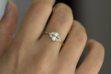 1.6ct Round Cut Diamond Engagement Ring 14k Yellow Gold Finish Stylish Cluster