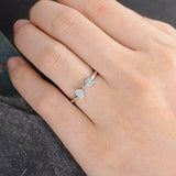 1.5ct Round Cut Diamond Engagement Ring 14k White Gold Finish Heart Shape Design