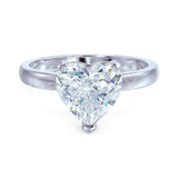 0.7ct Heart Cut Simulated Diamond Solitaire Engagement Ring 14k WhiteGold Plated