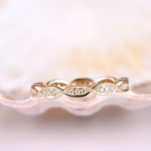 Full Eternity Wedding Ring Band 1ct Round Cut Diamond 14k Yellow Gold Finish