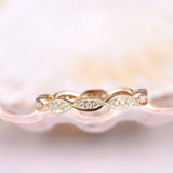 Full Eternity Wedding Ring Band 1ct Round Cut Diamond 14k Yellow Gold Finish