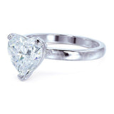 0.7ct Heart Cut Simulated Diamond Solitaire Engagement Ring 14k WhiteGold Plated