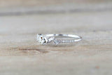 1.6ct Baguette Cut Diamond Cluster Minimalist Engagement Ring 14k WhiteGold Over