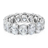 5ct Oval Cut Diamond Stylish Cluster Eternity Wedding Band 18k White Gold Finish