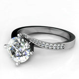 1.2ct Round Diamond Solitaire with Accents Engagement Ring 14k White Gold Finish