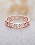 1ct Round Cut Diamond Wedding Band Full Eternity 14k Rose Gold Finish