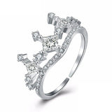 2ct Princess Cut Diamond Engagement Ring 14k White Gold Over Unique Crown Design